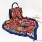 Spring and summer new simulation silk scarf printing turban large shawl hijab90 * 90CM Muslim packag