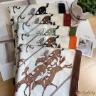 French silk scarf vintage female simulation silk twill silk scarf 90cm large square scarf printing s