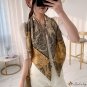 Spring French silk scarf vintage female orange plant twill silk scarf 90 large square scarf printing