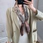 Spring French silk scarf vintage female orange plant twill silk scarf 90 large square scarf printing