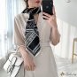 Spring French retro silk scarf women pumpkin carriage star twill silk scarf 90 square scarf printing