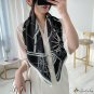 Spring French retro silk scarf women pumpkin carriage star twill silk scarf 90 square scarf printing
