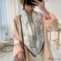 Spring French retro silk scarf women pumpkin carriage star twill silk scarf 90 square scarf printing