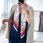 Large square scarf gray bird silk scarf female simple magnanimous fashion temperament twill silk sca