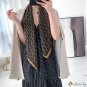 Large square scarf gray bird silk scarf female simple magnanimous fashion temperament twill silk sca