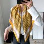 Large square scarf yellow silk scarf female simple magnanimous fashion temperament twill silk scarf