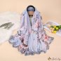 Spring elegant silk scarf scarf large shawl female satin beach long scarf printing shawl
