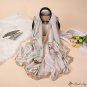 Spring elegant silk scarf scarf large shawl female satin beach long scarf printing shawl