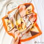 New silk Japanese French retro silk scarf women 70 simulation silk satin chiffon small square scarf