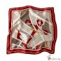 New vintage neck scarf 70cm satin chiffon small square scarf female pink anchor vocational simulatio