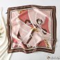 New vintage neck scarf 70cm satin chiffon small square scarf female pink anchor vocational simulatio