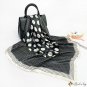 Polka dot simulation silk scarf female printing satin large shawl 90CM scarf