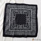 70 satin chiffon silk scarf female French new simulation silk cashew black and white small square sc