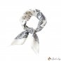 70 satin chiffon silk scarf female French new simulation silk cashew black and white small square sc