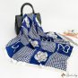 New simulation silk scarf female camellia print large shawl scarf