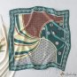 New vintage neck scarf 70cm satin chiffon small square scarf female black professional simulation si