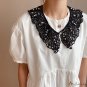Korean new fake collar children literary style lace hollow small shawl Morandi color system lace can