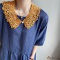 Korean new fake collar children literary style lace hollow small shawl Morandi color system lace can