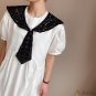 The new fake collar children literary style hollow lace small shawl Morandi color system decorative