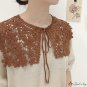 French lace new literary style female lace hollow small shawl Morandi color system fake collar cotto