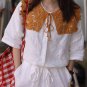 French lace new literary style female lace hollow small shawl Morandi color system fake collar cotto
