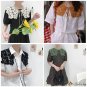 French lace new literary style female lace hollow small shawl Morandi color system fake collar cotto
