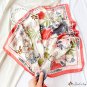 Sweet silk scarf new satin chiffon female 70 simulation silk floral small square scarf