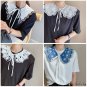 French new fashion wind literary female hollow small shawl chiffon cane decorative fake collar scarf