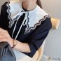 French new fashion wind literary female hollow small shawl chiffon cane decorative fake collar scarf