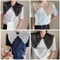 French new fashion style wind literary female lace hollow small shawl cane decorative fake collar sc