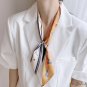 Double-sided pointed small floating ribbon women's silk scarf simulation silk twill dragonfly neck s