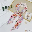 New fresh literary floating ribbon female small silk scarf simulation silk twill light luxury neck s