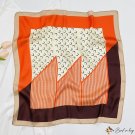 Silk satin silk scarf hair tie scarf simple wind printing simulation silk 53cm small square scarf sc