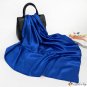 New simulation of silk scarf female large square scarf 90cm pure color package head scarf 25 colors