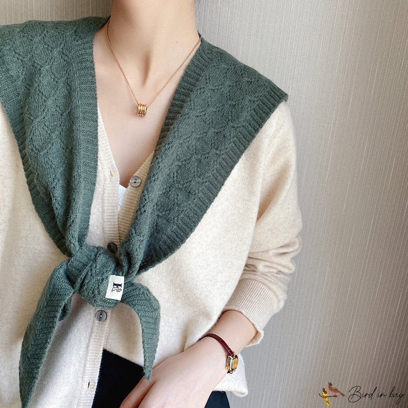Autumn and winter new sweet fashion multi-color isn wind literary female knitted shawl scarf