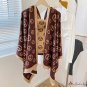 New imitation cashmere scarf ladies jacquard long thickened double-sided scarf shawl