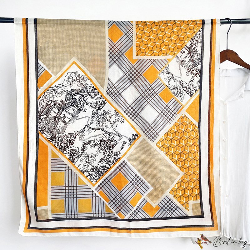 Autumn and winter new imitation cotton linen scarf female wind silk scarf shawl travel photo scarf s