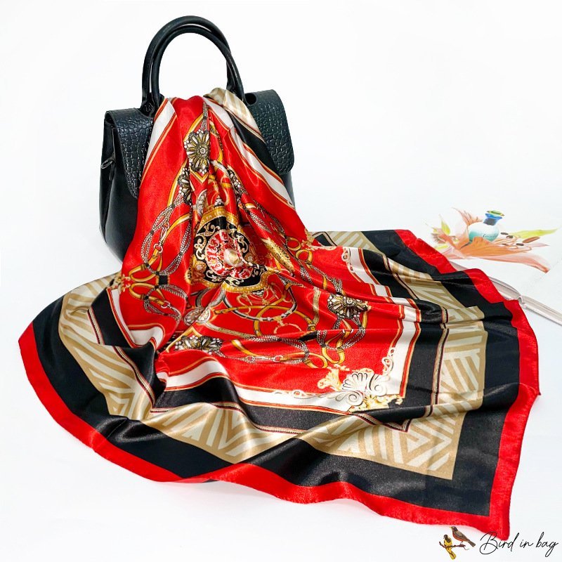 Summer new simulation silk scarf female 90 * 90CM square scarf headscarf scarf shawl
