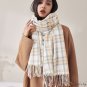 Autumn and winter new imitation cashmere scarf ladies warm fringe scarf classic plaid retro wind sha