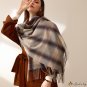 Autumn and winter new imitation cashmere scarf ladies warm fringe scarf classic plaid retro wind sha