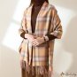 Autumn and winter new imitation cashmere scarf ladies warm fringe scarf classic plaid retro wind sha
