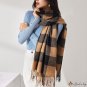Autumn and winter new imitation cashmere scarf ladies warm fringe scarf classic plaid retro wind sha