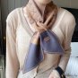 Autumn and winter new knitted small scarf female letters stitching multi-color decorative printing o