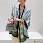 New Chinese wind simulation silk scarf female landscape painting decorative wind large shawl scarf