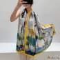 New Chinese wind simulation silk scarf female landscape painting decorative wind large shawl scarf
