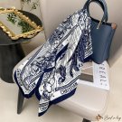 New simulation silk scarf female flow twill silk printed decorative scarf square scarf shawl scarf