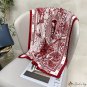 New simulation silk scarf female flow twill silk printed decorative scarf square scarf shawl scarf