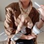 Autumn and winter new knitted small scarf female warm windproof decorative printed plaid flowers obl