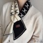 Autumn and winter new knitted small scarf female warm windproof decorative printed plaid flowers obl
