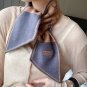 Autumn and winter new knitted small scarf female warm windproof decorative printed plaid flowers obl